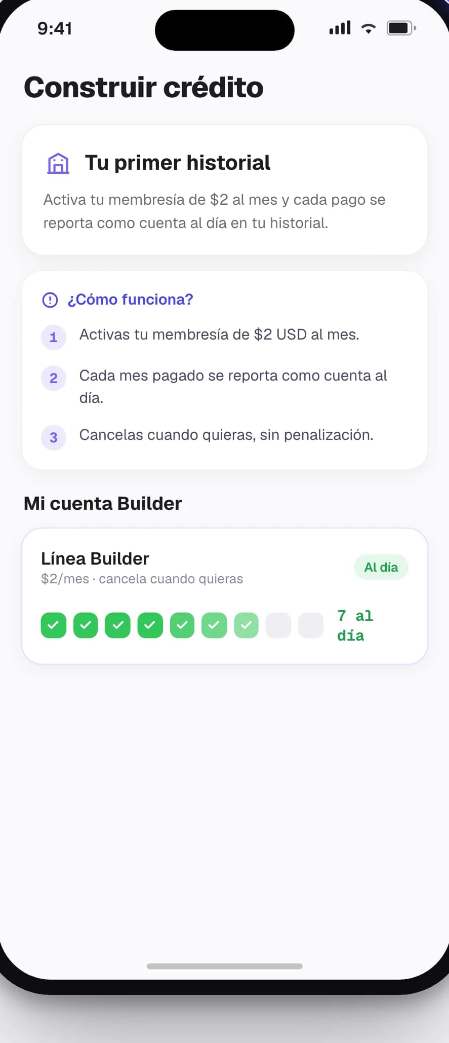 Construir crédito con DataCred, aporte mensual