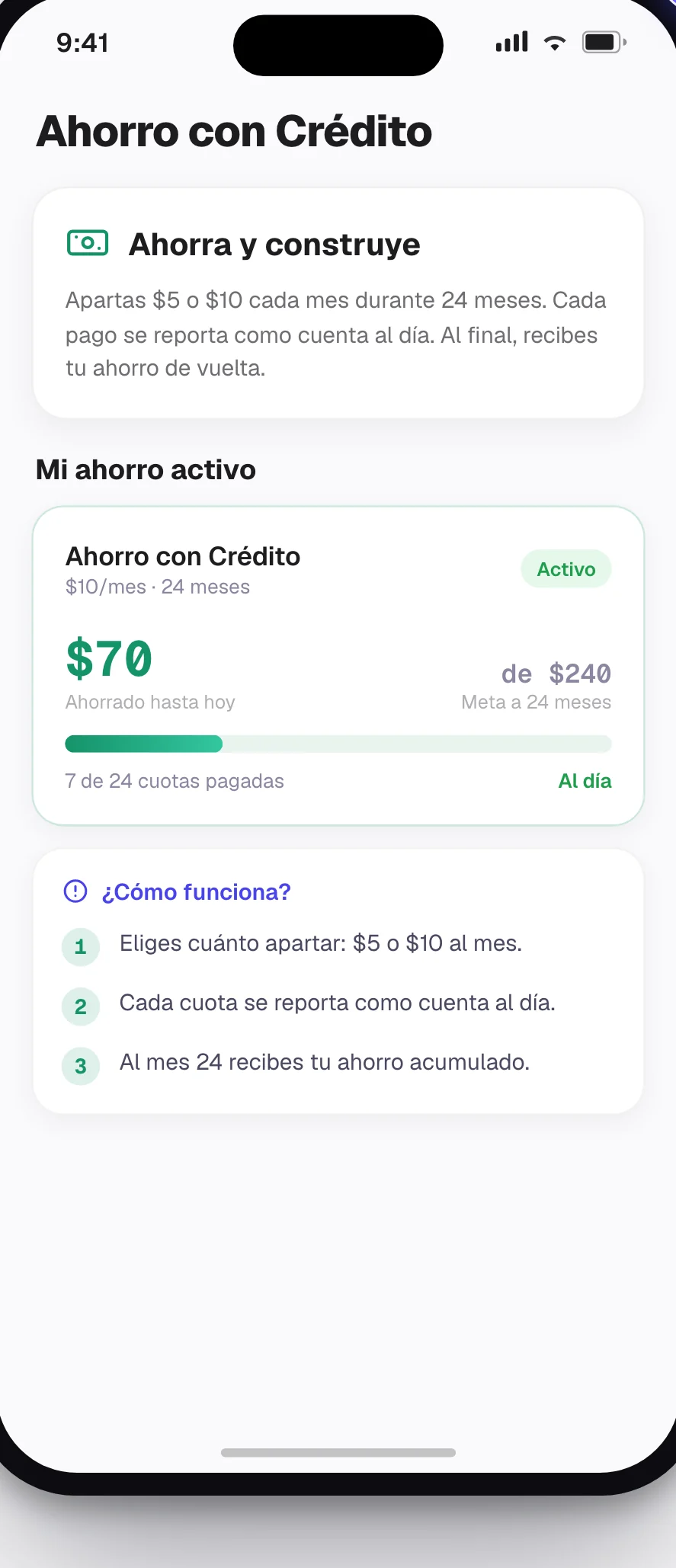 Ahorro con crédito y préstamo DataCred