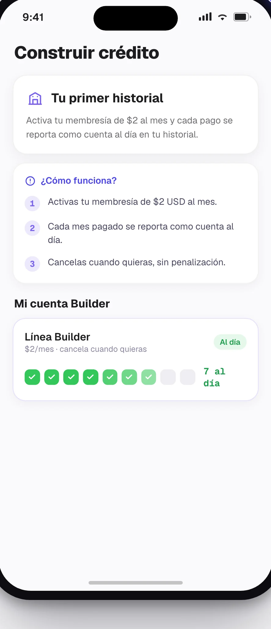 Construir crédito con DataCred, aporte mensual